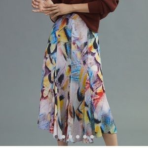 Anthropologie A-line Midi Skirt size s nwt